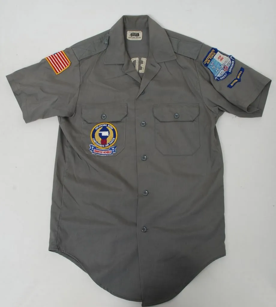 1950s/1960s Embroidered CONFEDERATE AIR FORCE Uniform Shirt