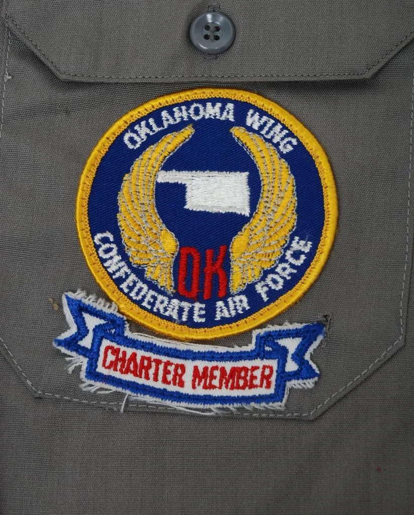 1950s/1960s Embroidered CONFEDERATE AIR FORCE Uniform Shirt