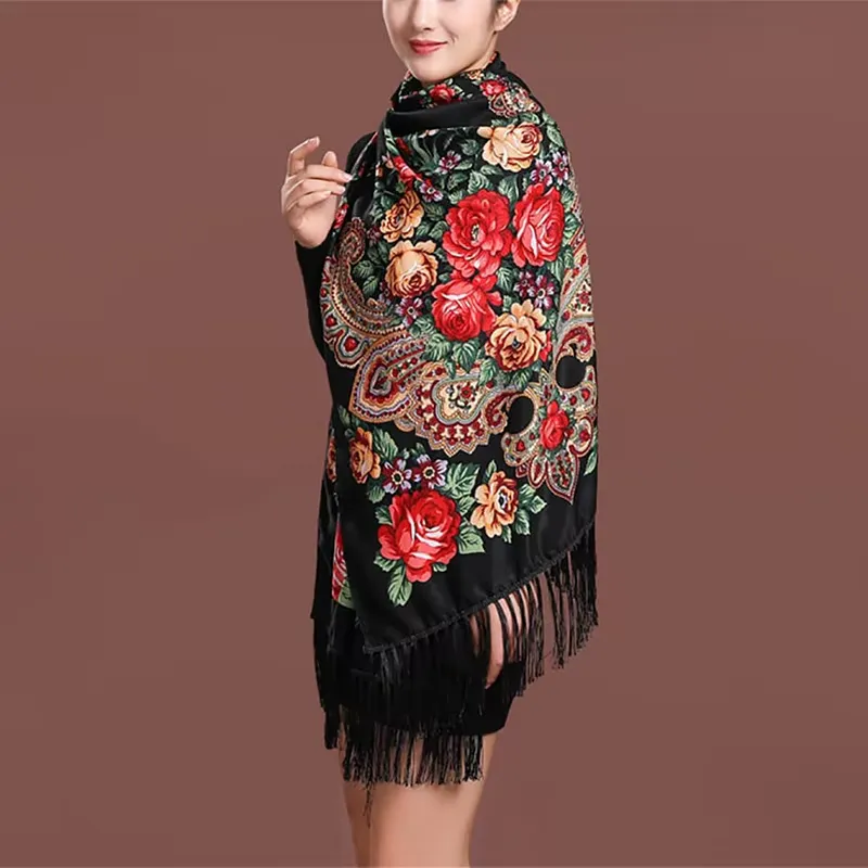2024 Print Shawls Female Designer Women Winter Scarf Pashmina Flower Bufandas Foulard Warm Hijab Wraps Travel Stoles