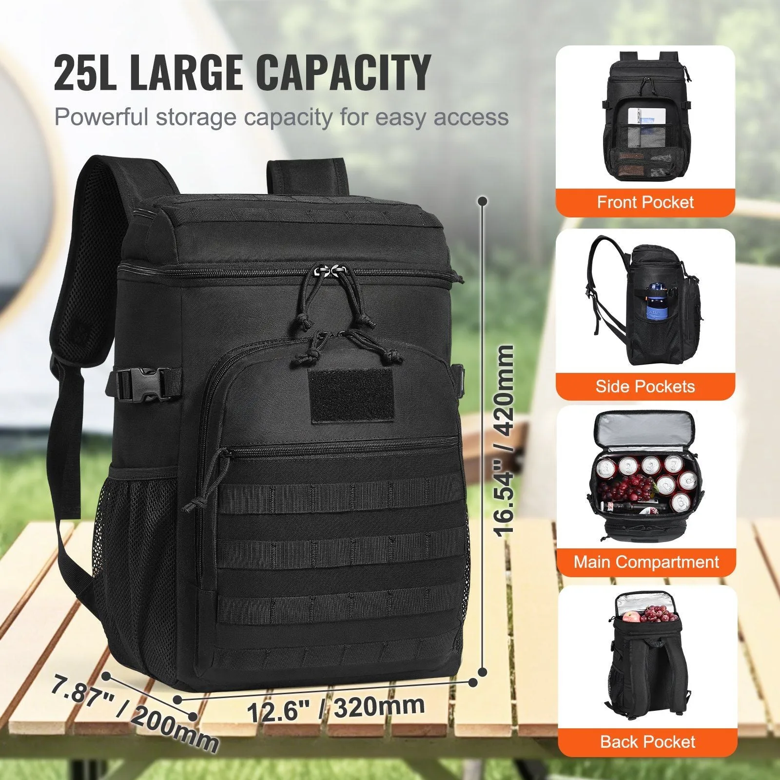 25L Insulated Cooler Backpack