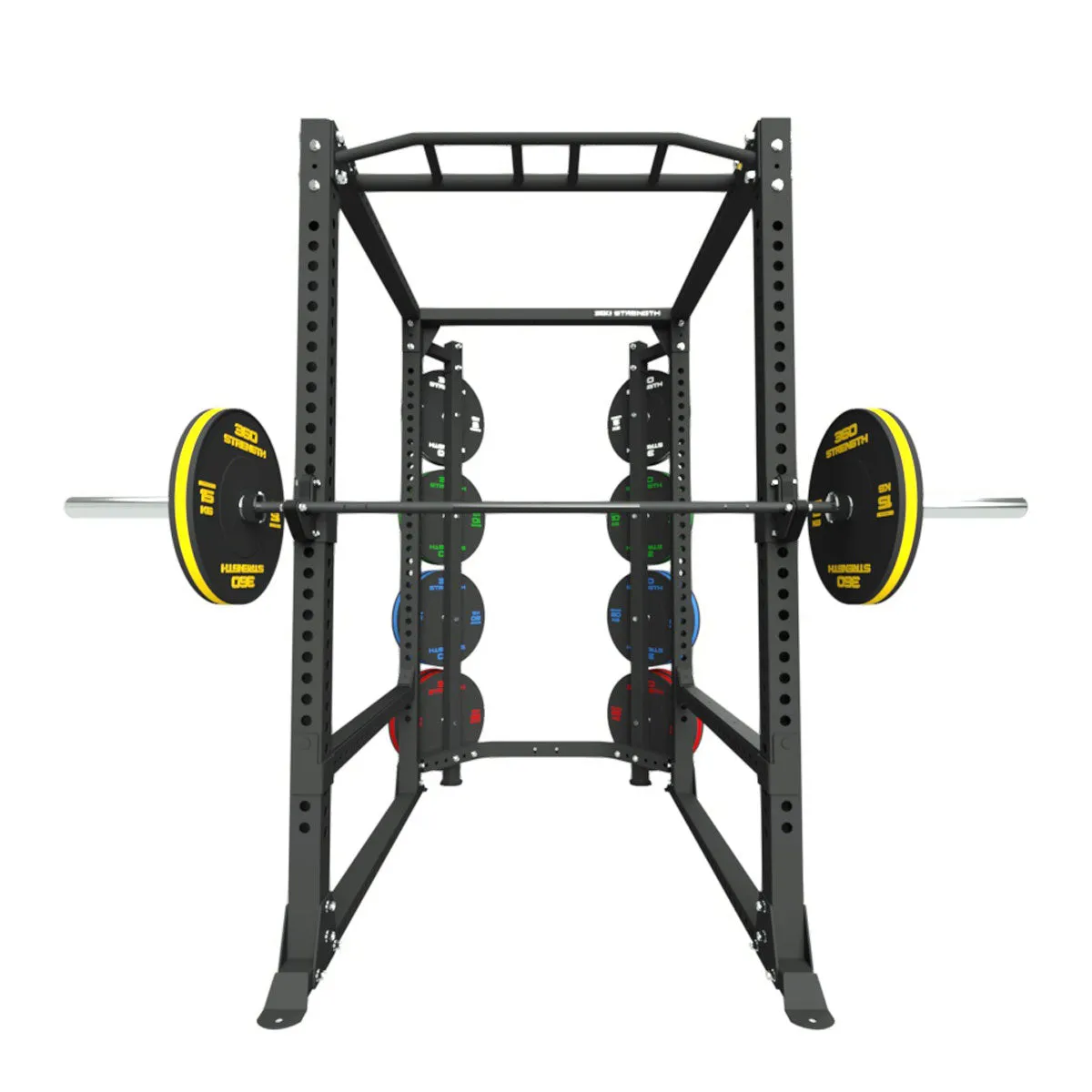 360 Strength Light Commercial Power Rack with Plate Storage