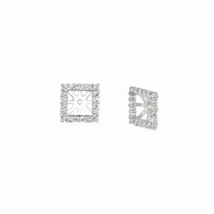 5MM SQUARE DIAMOND EARRING JACKETS 14K GOLD (0.55 CTW)