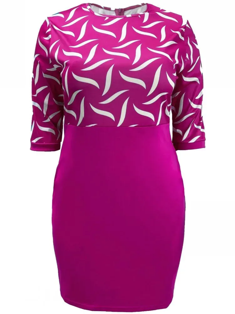 5XL 4XL Plus Size Clothes Dresses Office Lady