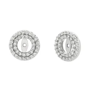 7MM DIAMOND EARRING JACKETS 14K GOLD (0.75 CTW)