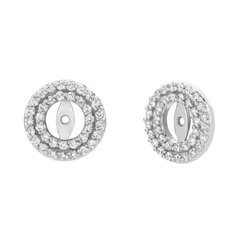 7MM DIAMOND EARRING JACKETS 14K GOLD (0.75 CTW)