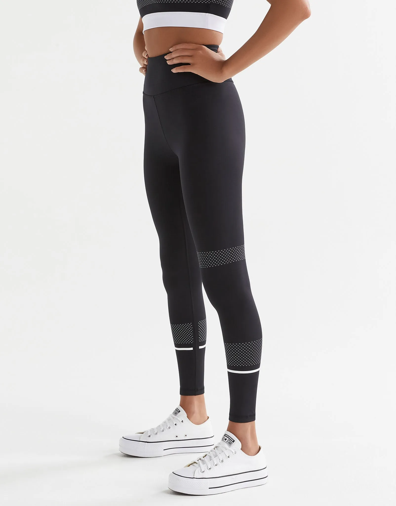 ACTIVATE Full Length Legging - Black / White