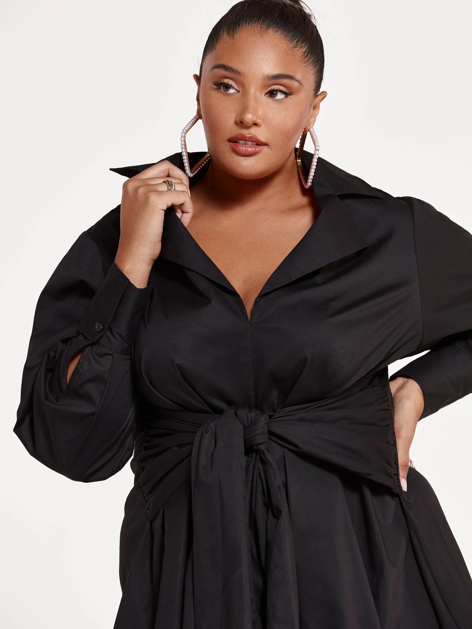Anita Tie Front Shirt Dress