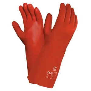 Ansell Polyvinyl Alcohol Gloves, Size 10, Red, 103662