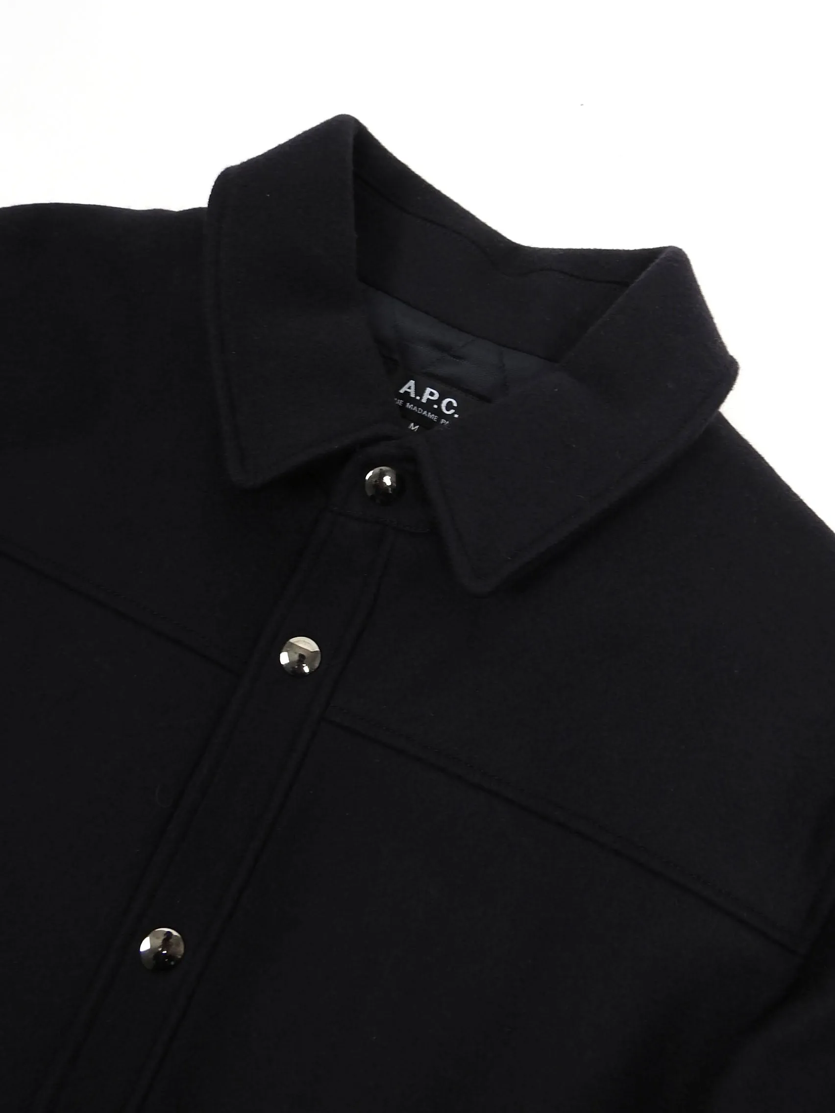 A.P.C. Black Quilted Wool Jacket Medium