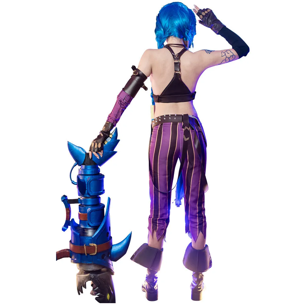 Arcane: League of Legends LoL Jinx Uniform Outfits Cosplay Costume Halloween Carnival Suit