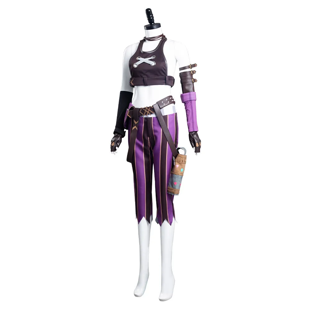 Arcane: League of Legends LoL Jinx Uniform Outfits Cosplay Costume Halloween Carnival Suit