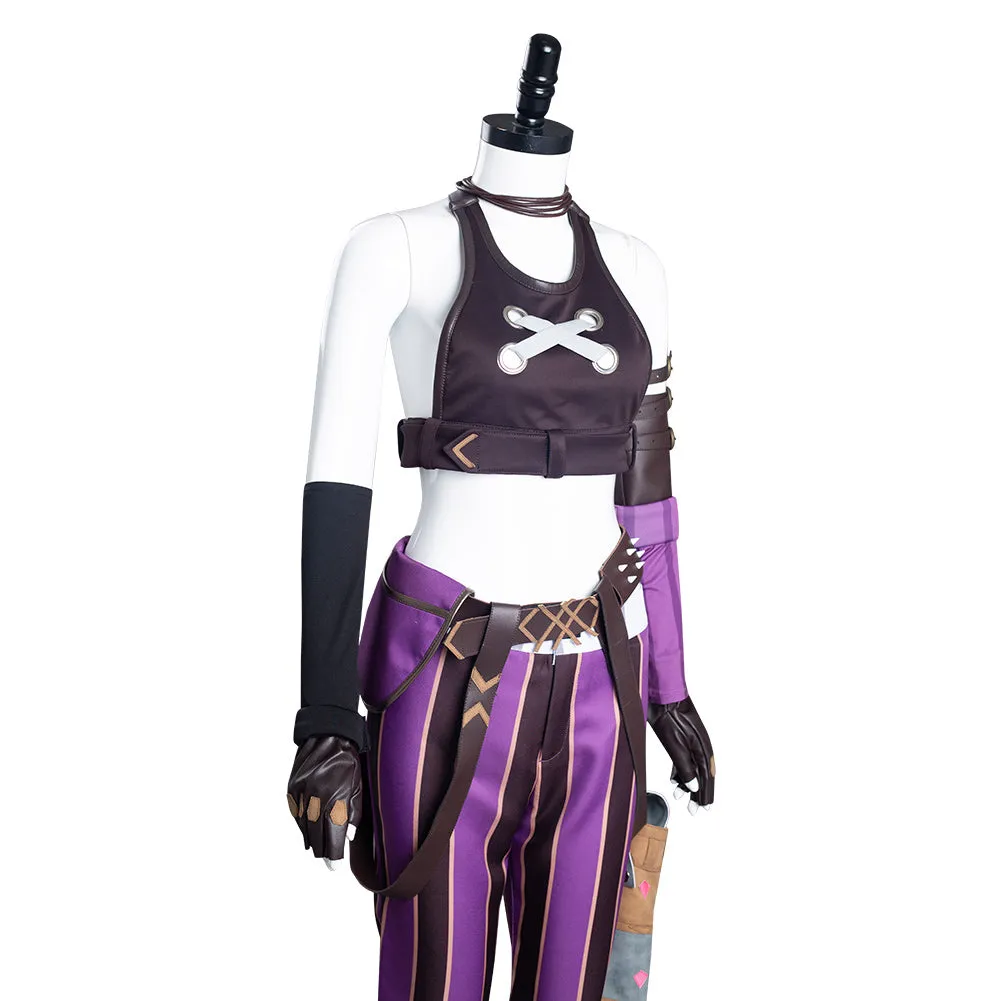 Arcane: League of Legends LoL Jinx Uniform Outfits Cosplay Costume Halloween Carnival Suit