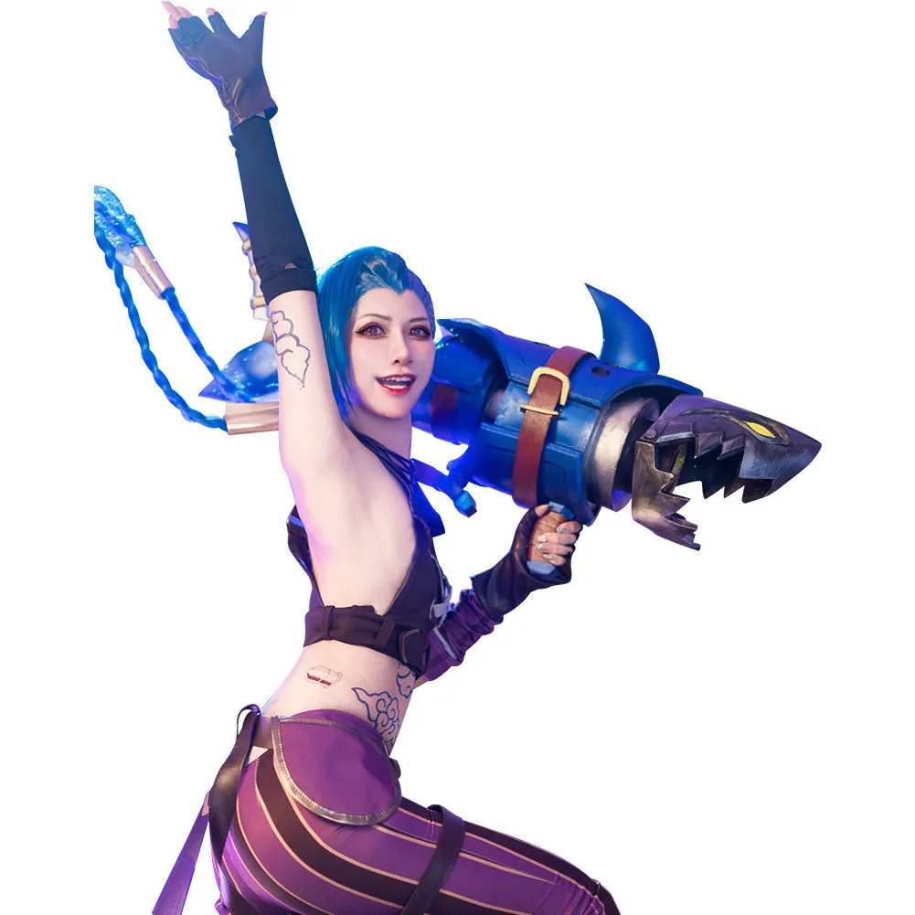 Arcane: League of Legends LoL Jinx Uniform Outfits Cosplay Costume Halloween Carnival Suit