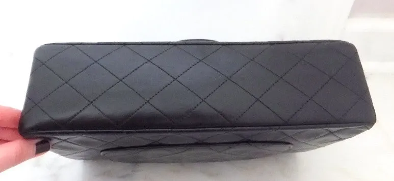 Authentic Chanel Vintage Black 2.55 10” Flapover