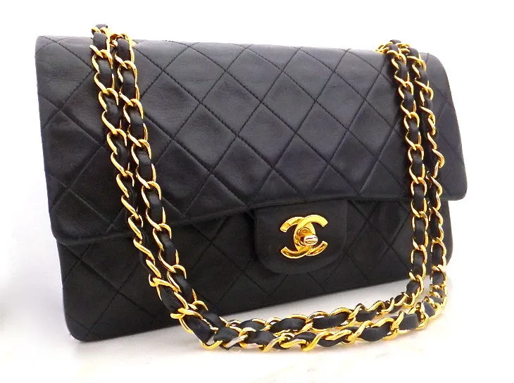 Authentic Chanel Vintage Black 2.55 10” Flapover