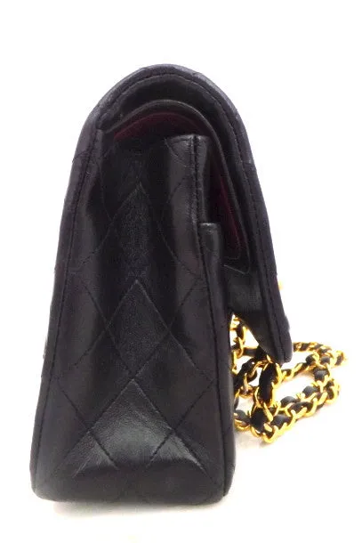 Authentic Chanel Vintage Black 2.55 10” Flapover
