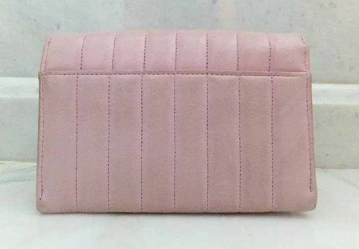 Authentic Chanel Vintage Mini Light Pink 2.55 Flapover