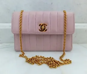 Authentic Chanel Vintage Mini Light Pink 2.55 Flapover