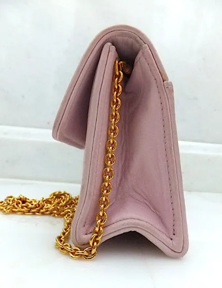 Authentic Chanel Vintage Mini Light Pink 2.55 Flapover