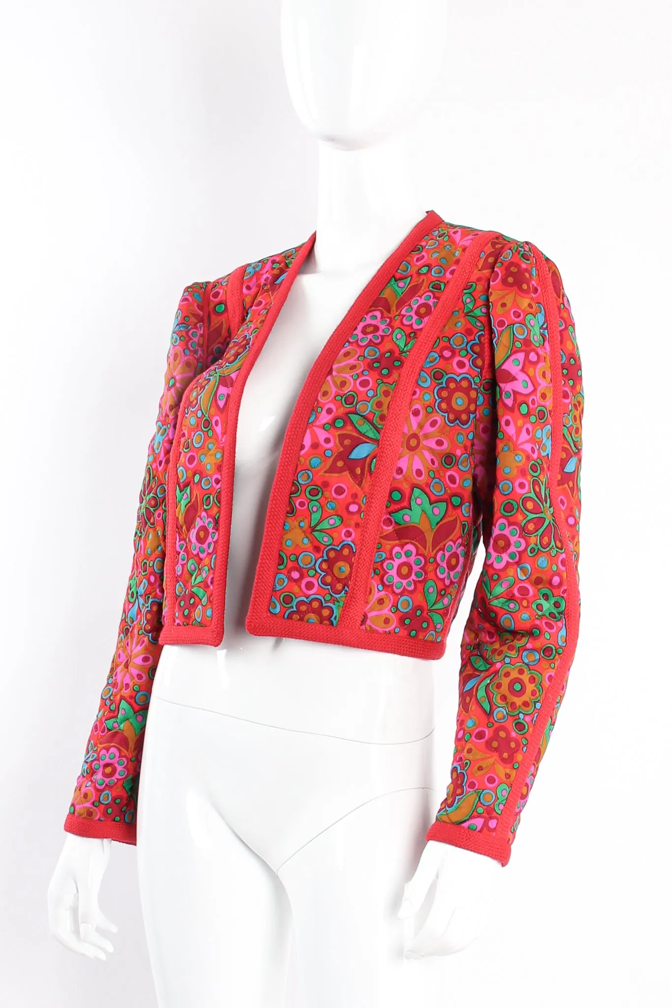 A/W 1990 Floral Quilted Crop Jacket