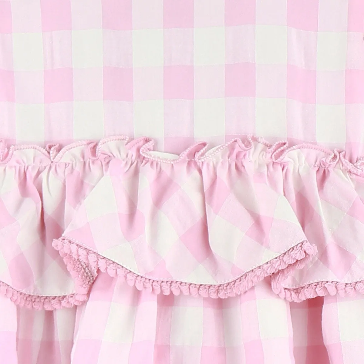 Baby Ferr Girls Pink Check Dress