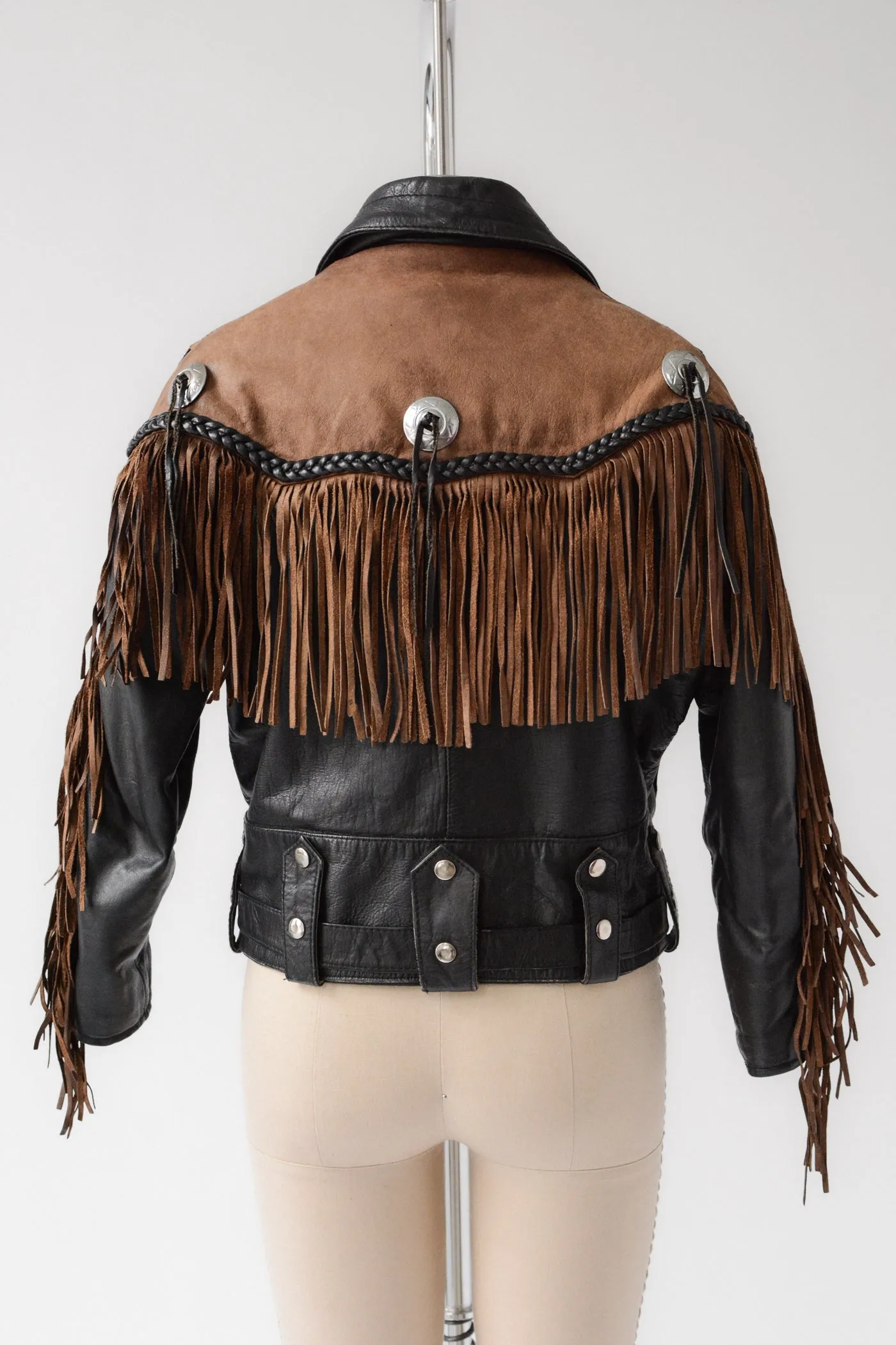 BADASS Two-Tone Fringe Moto Jacket