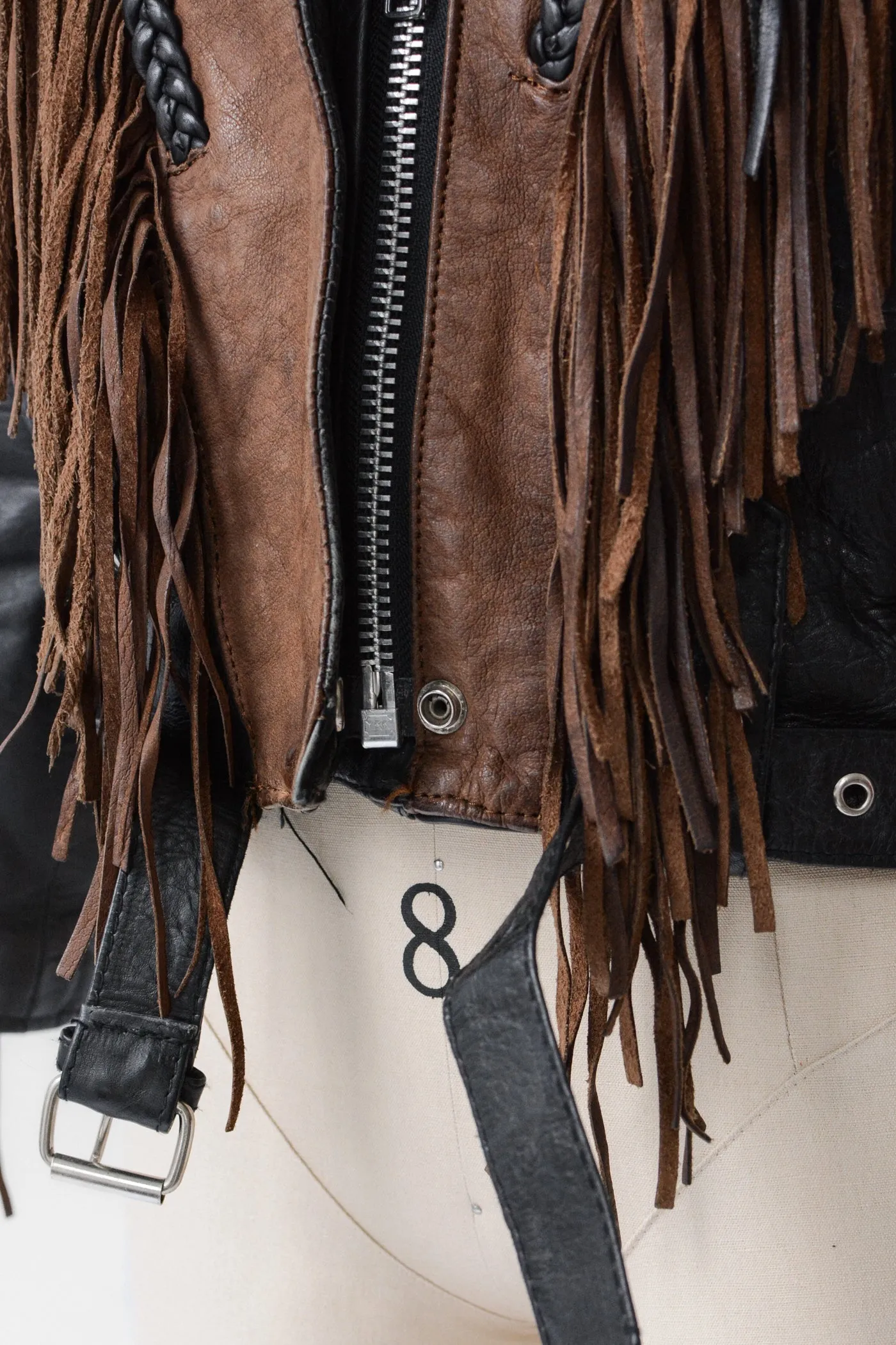 BADASS Two-Tone Fringe Moto Jacket