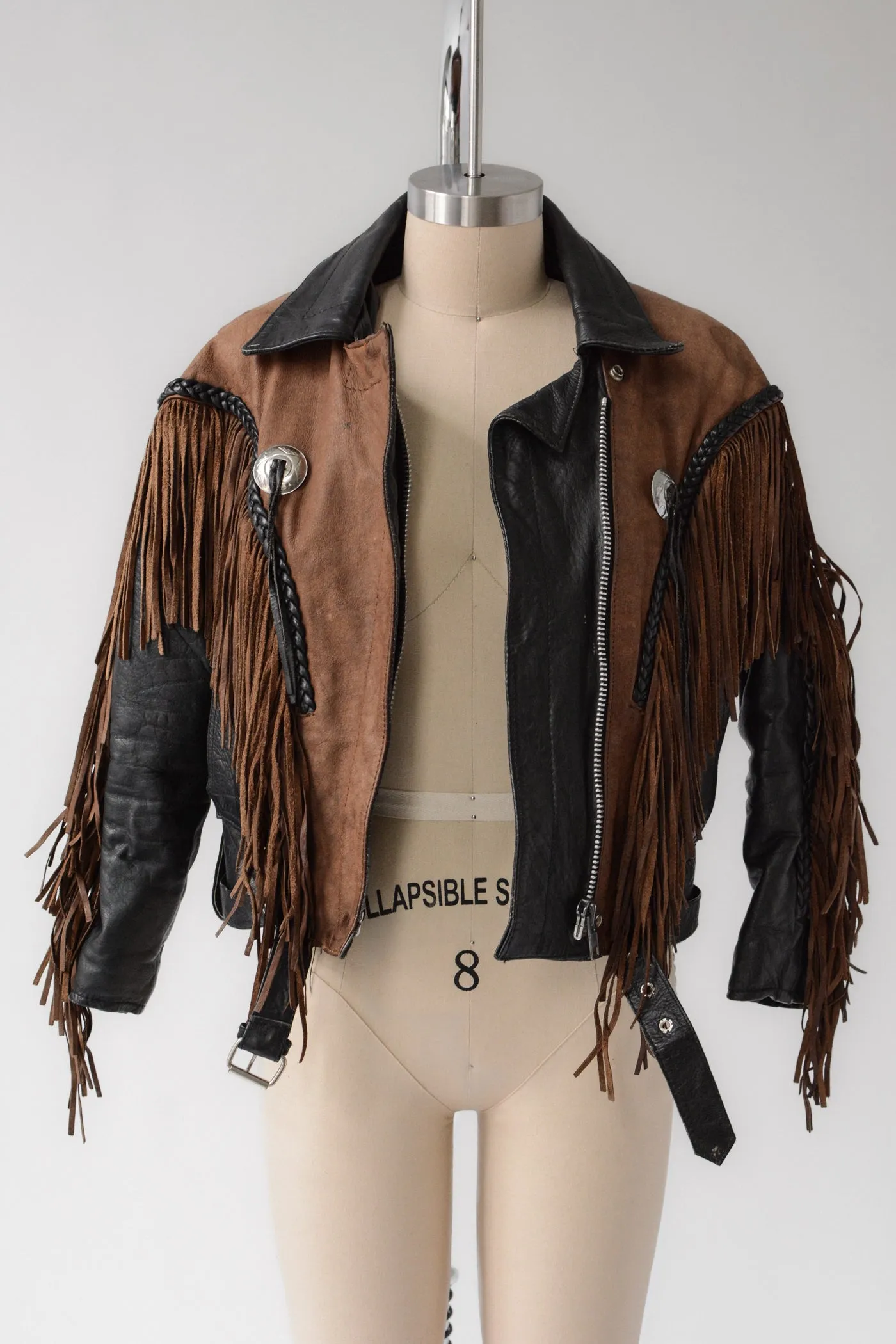 BADASS Two-Tone Fringe Moto Jacket
