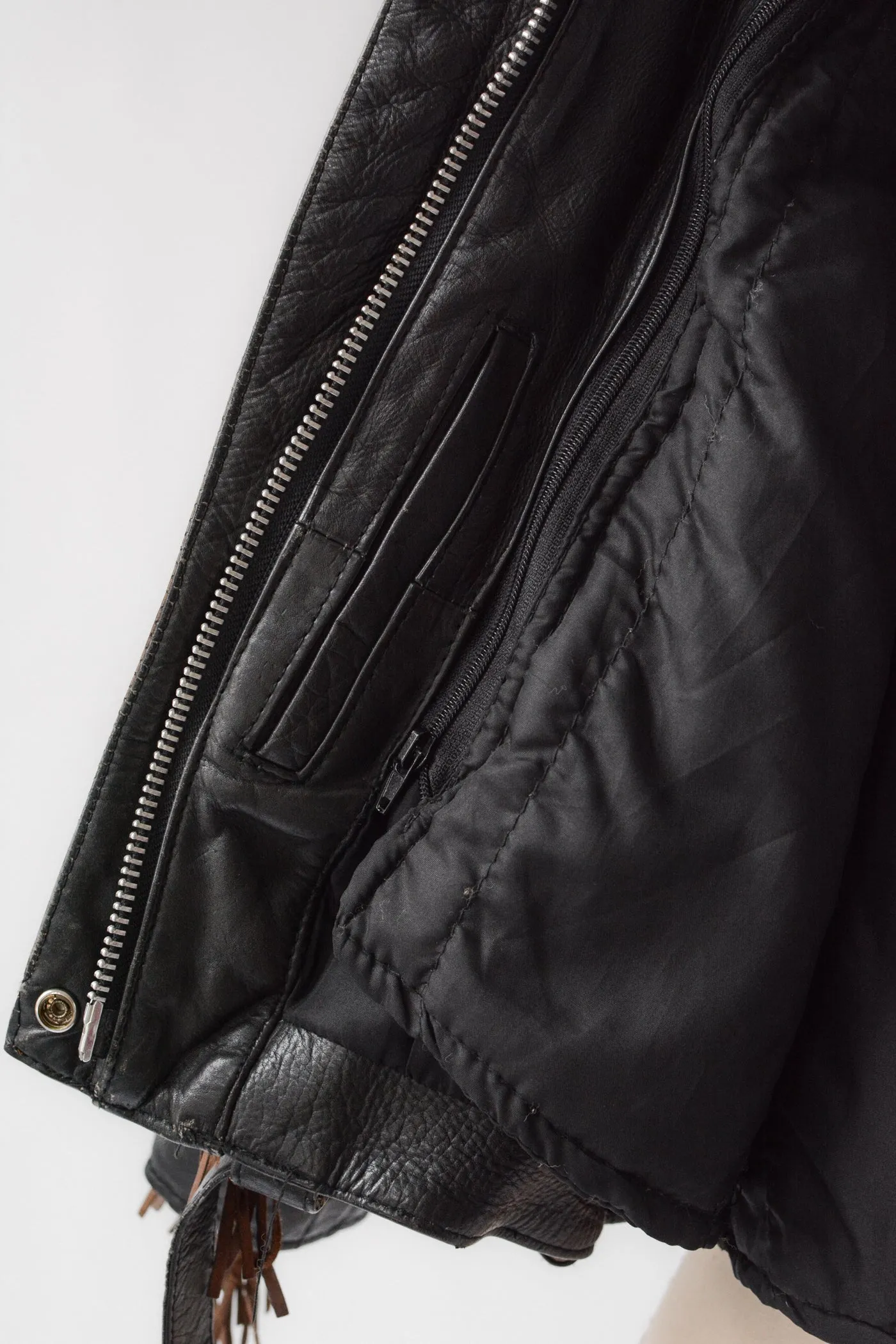 BADASS Two-Tone Fringe Moto Jacket