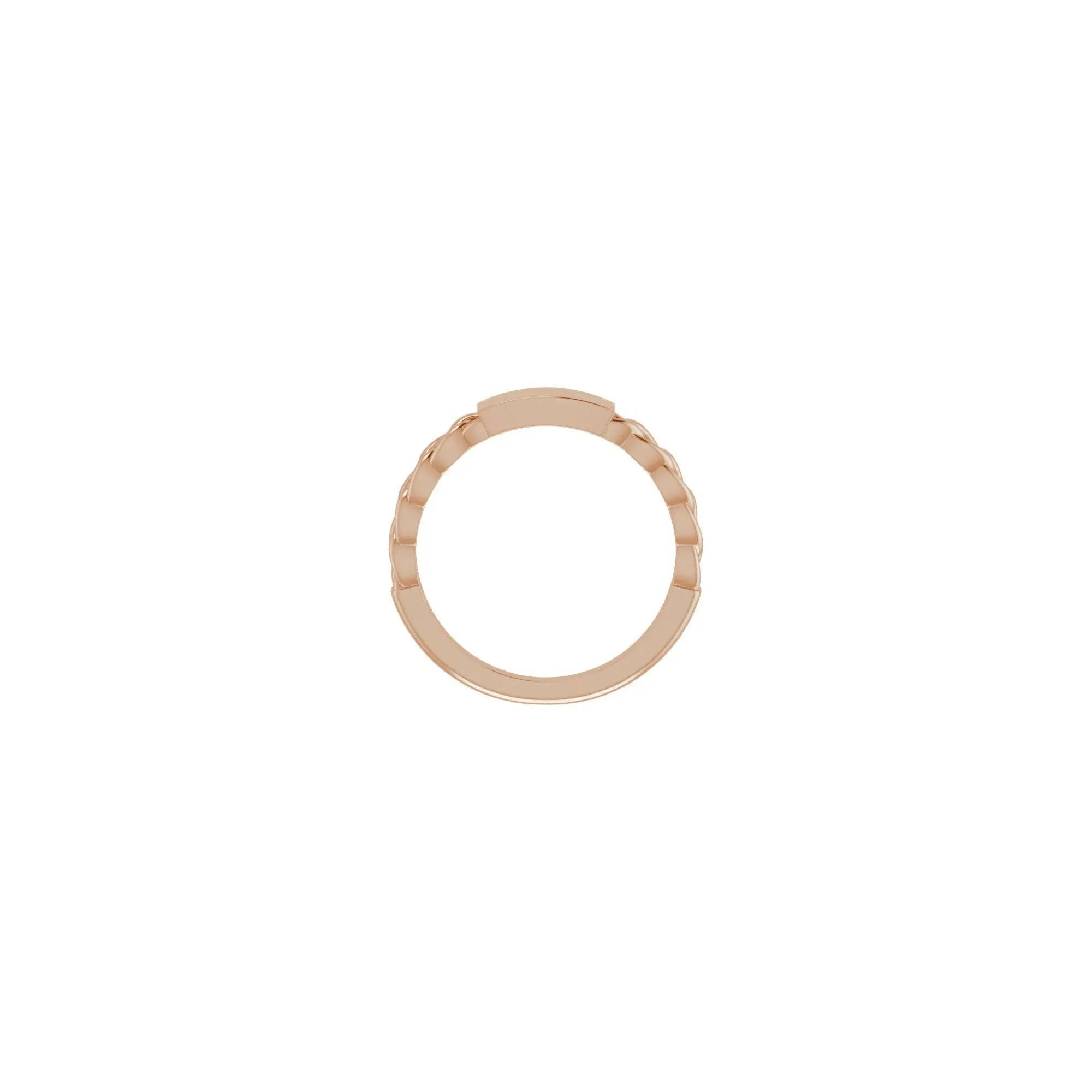 Bar Engravable Chain Link Ring