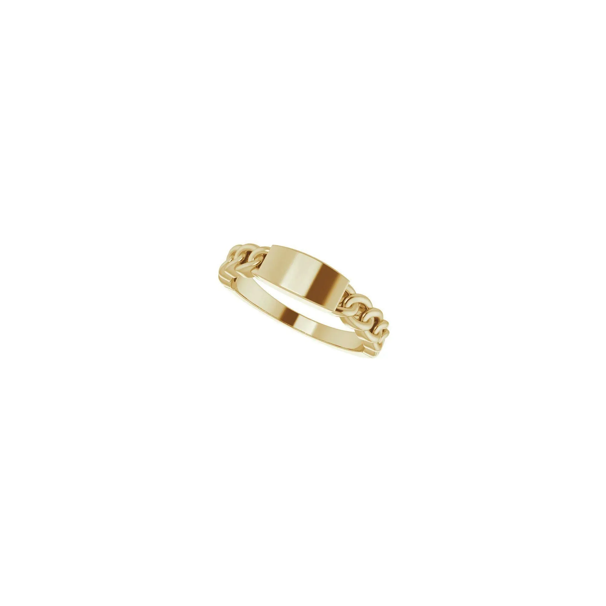 Bar Engravable Chain Link Ring