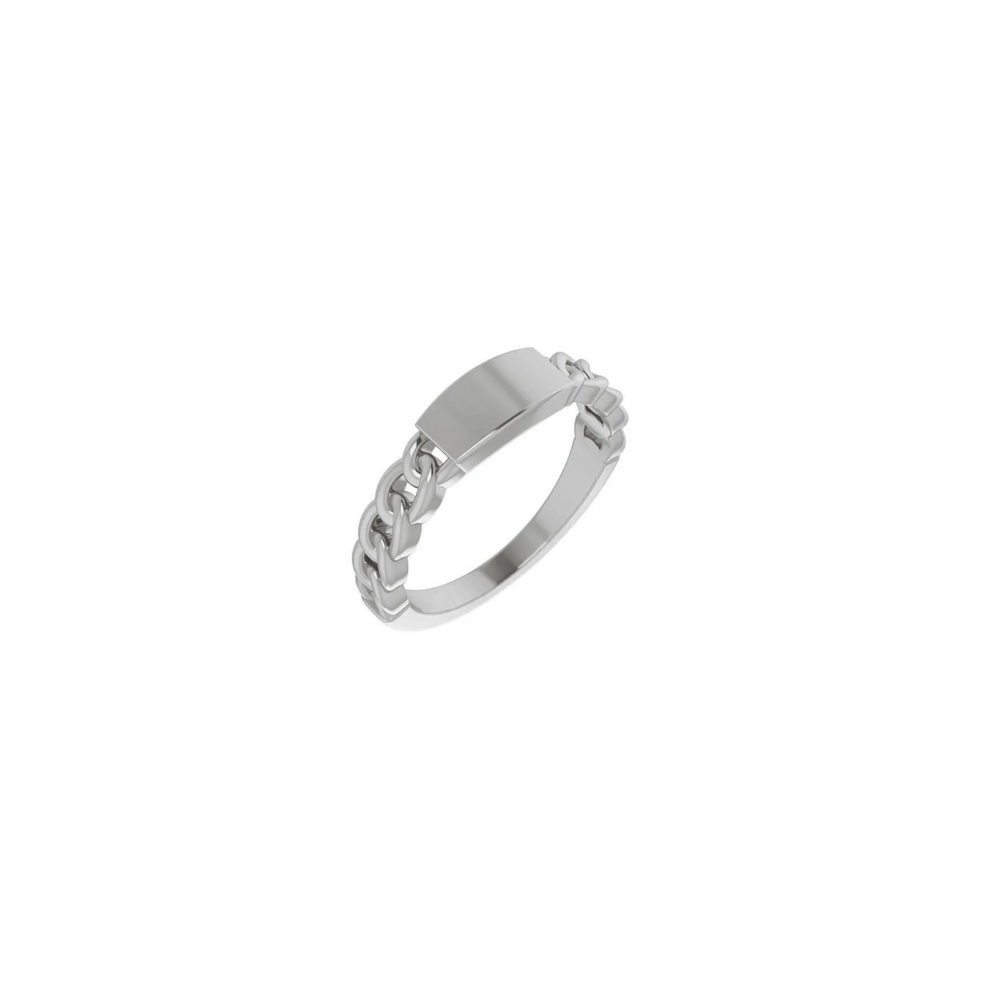 Bar Engravable Chain Link Ring