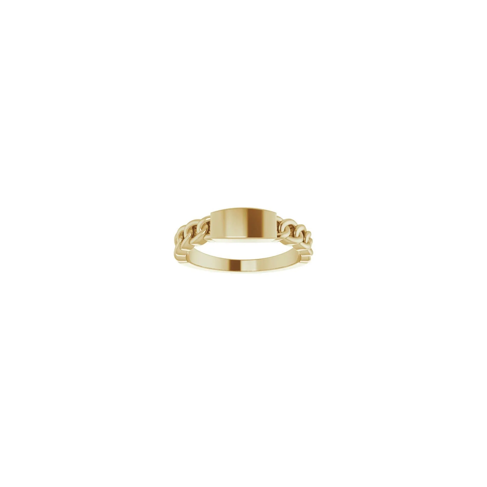 Bar Engravable Chain Link Ring