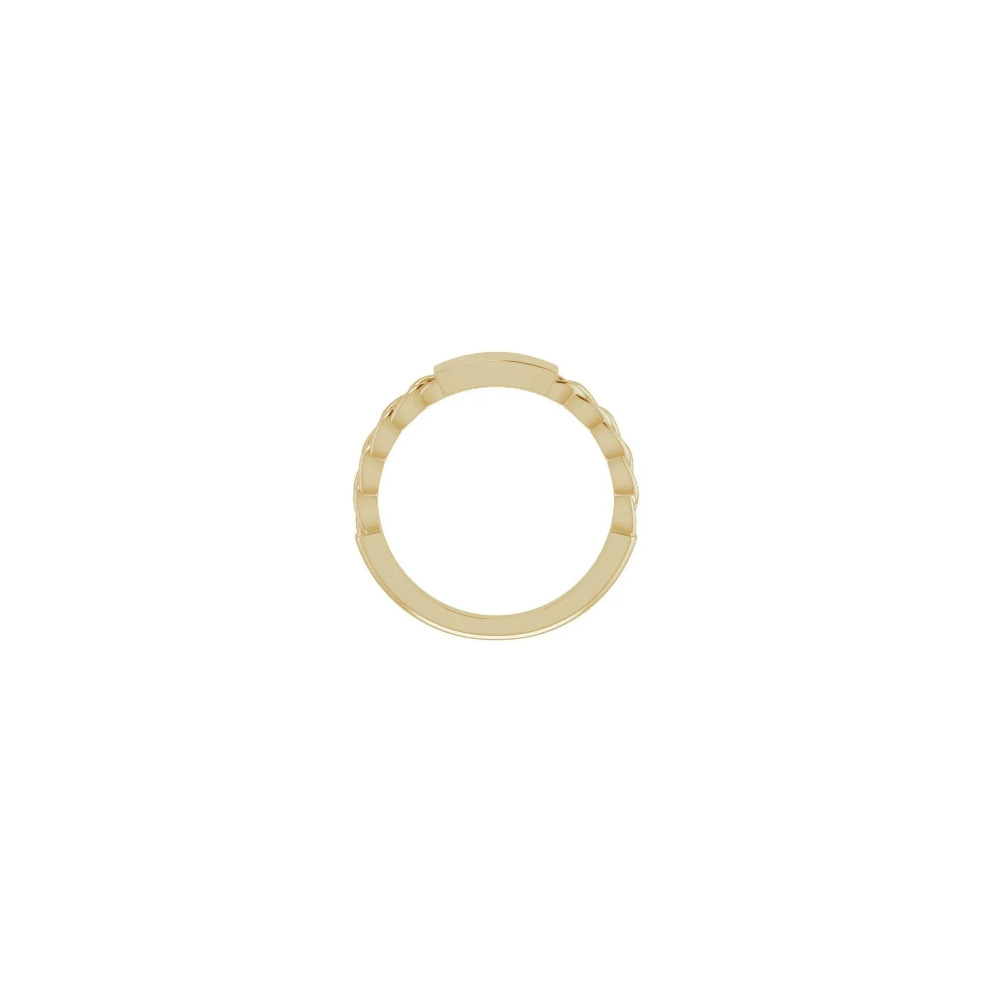 Bar Engravable Chain Link Ring