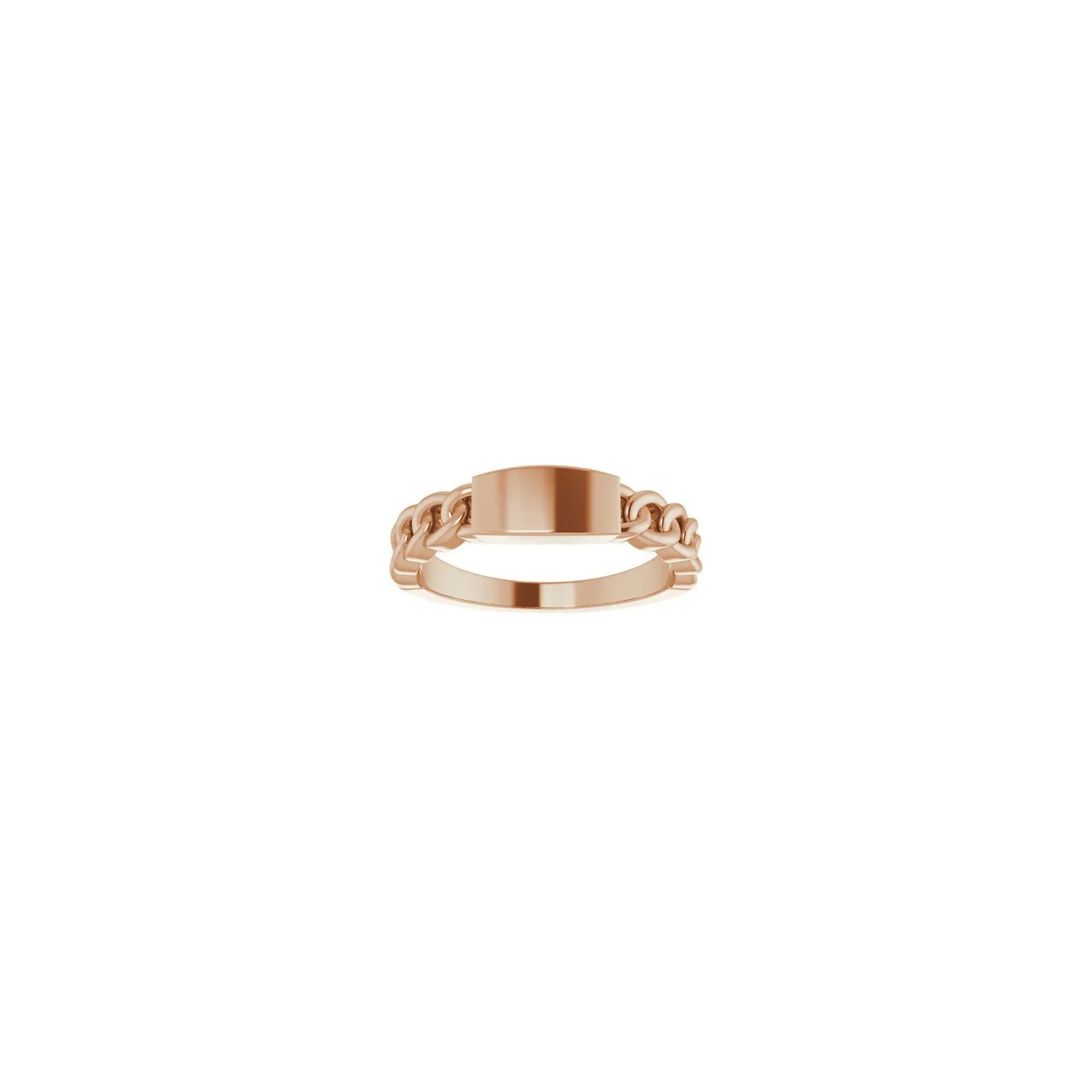 Bar Engravable Chain Link Ring