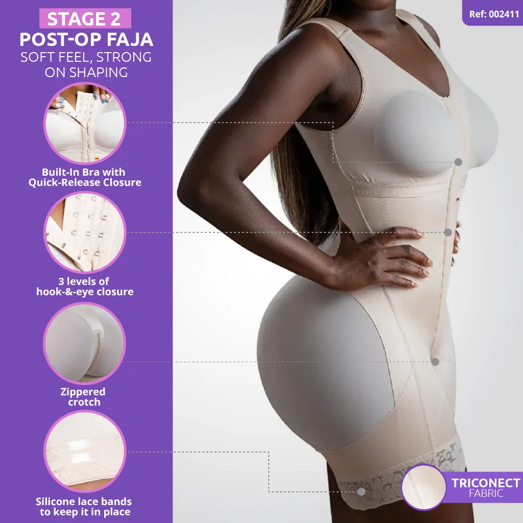 BBL & Lipo | Stage 2 Faja Post-Op Shapewear | With Bra