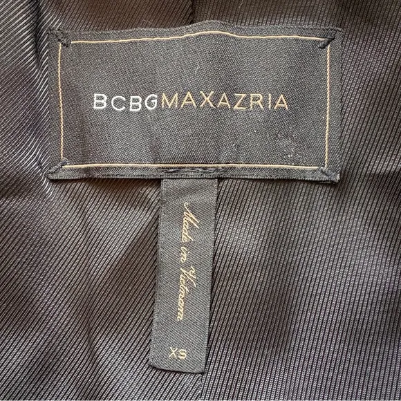 BCBGMaxAzria Wool Cashmere Blend Pea Coat Women XS Dark Academia Gothic Romantic