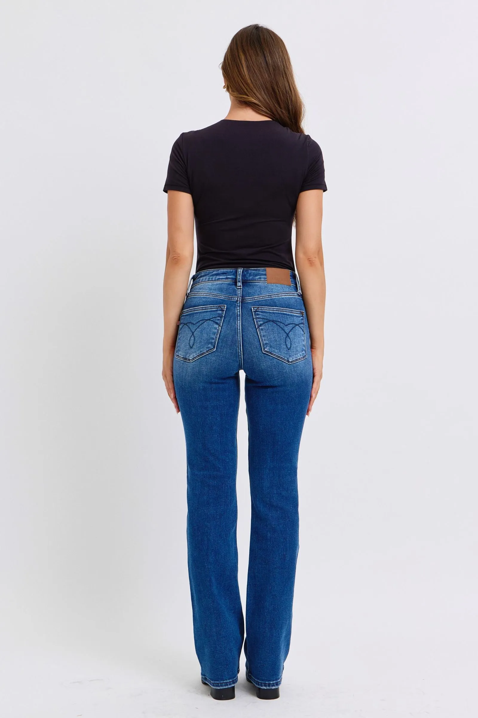 Bette Mid-Rise Bootcut Jeans – Dark Wash by Judy Blue