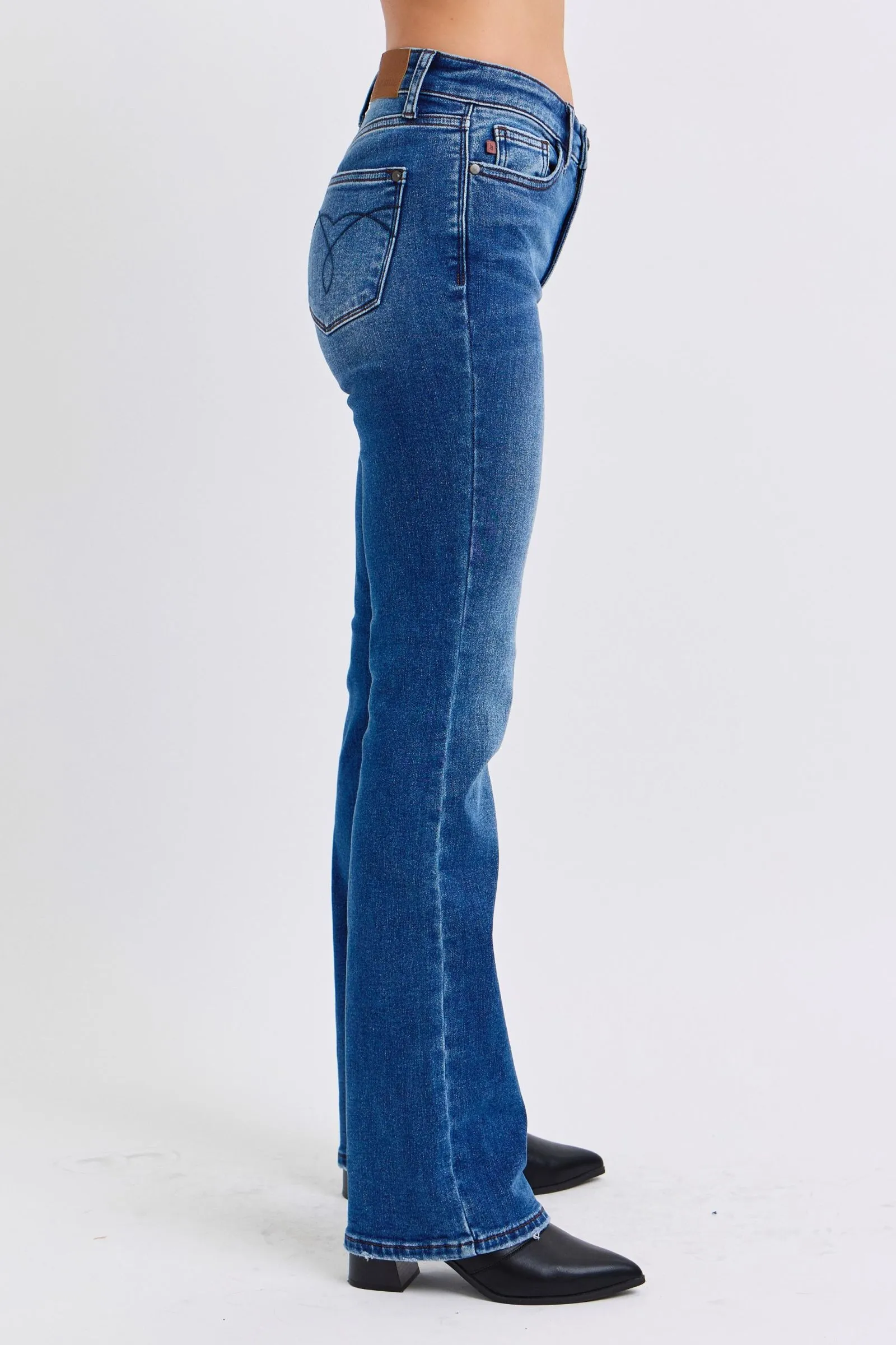 Bette Mid-Rise Bootcut Jeans – Dark Wash by Judy Blue