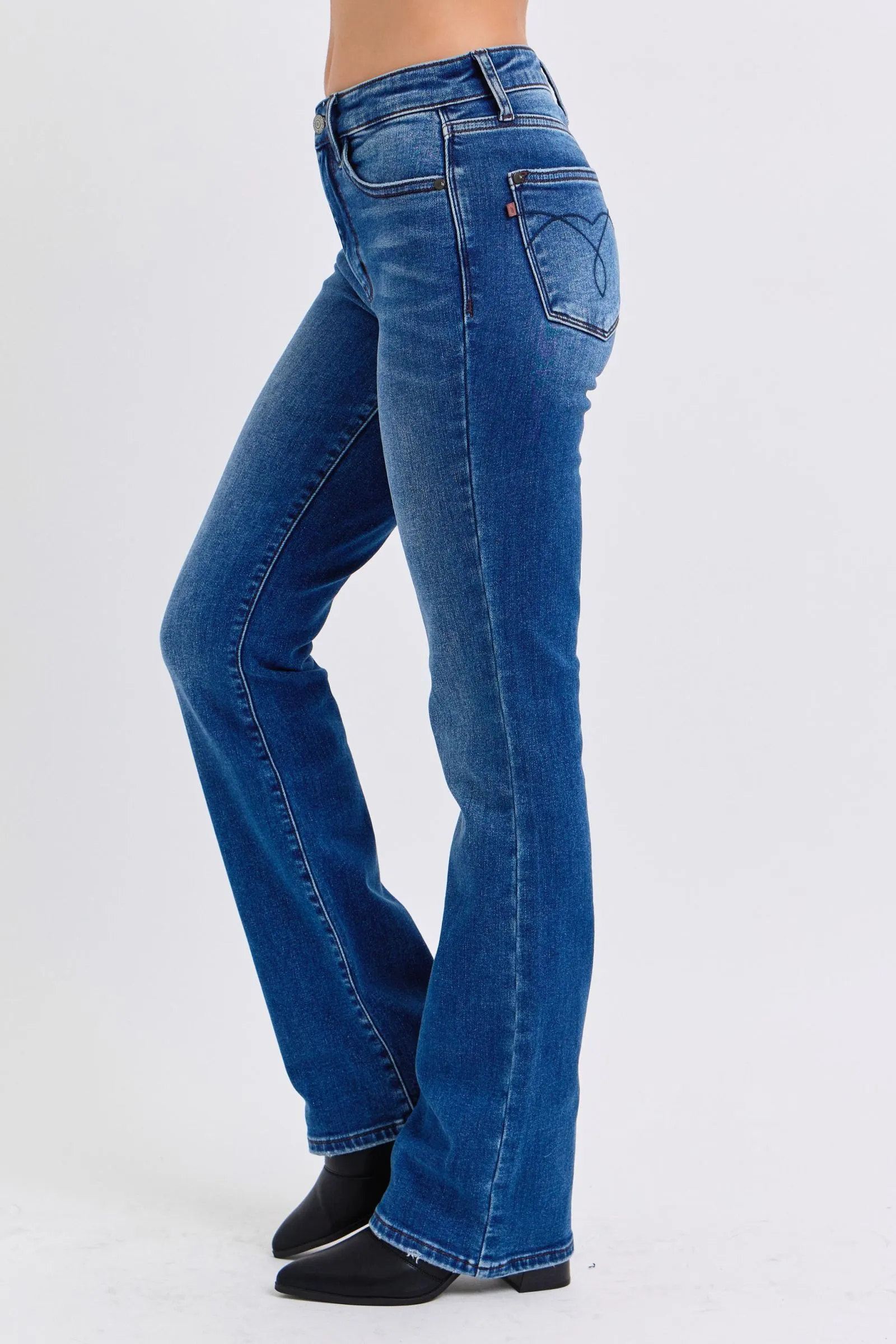 Bette Mid-Rise Bootcut Jeans – Dark Wash by Judy Blue