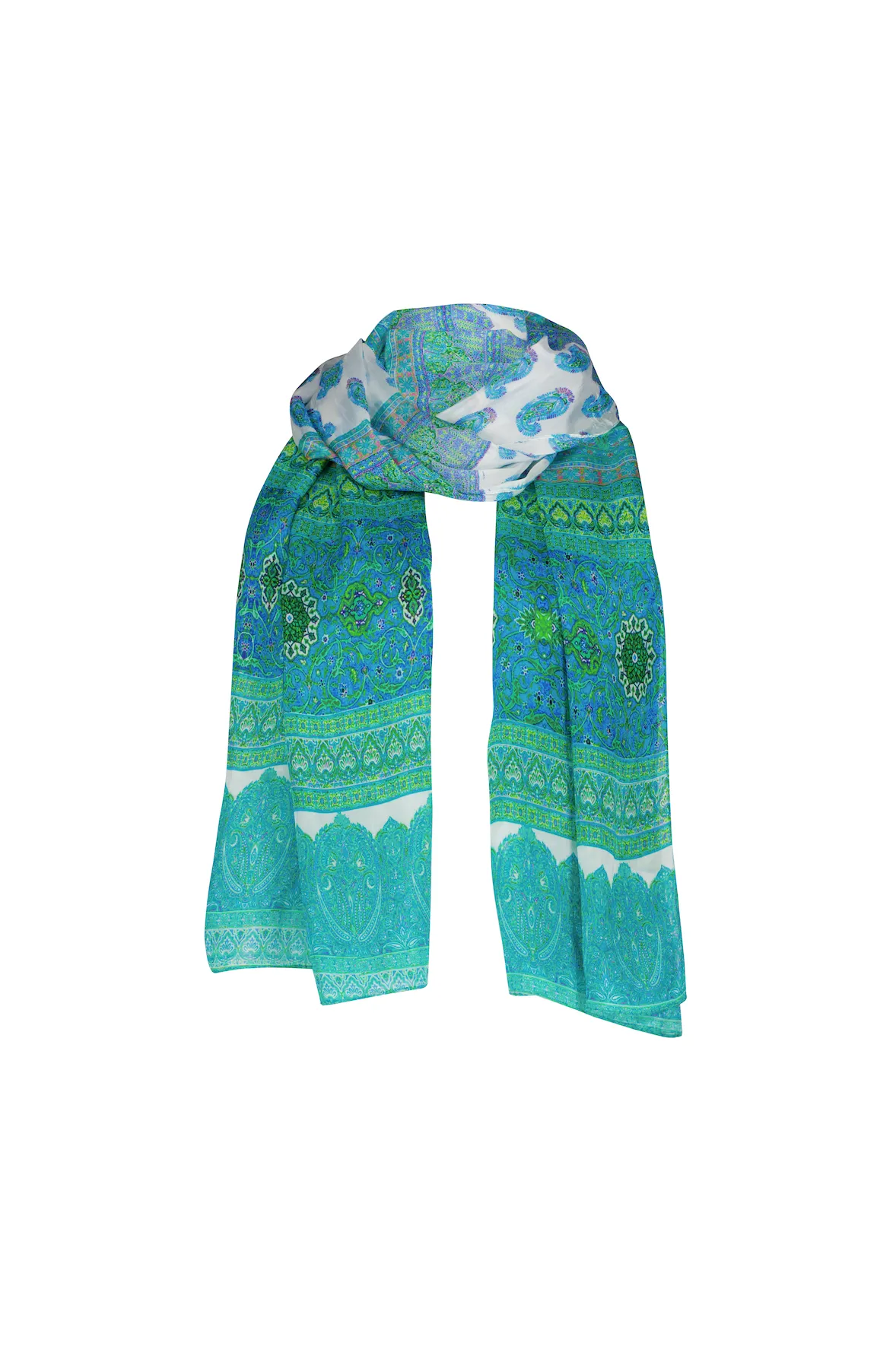 Bimini Pure Silk Stole Turquoise