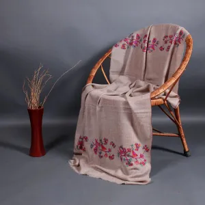 Birds of Paradise Sozni Khudrang Base Pashmina Stole
