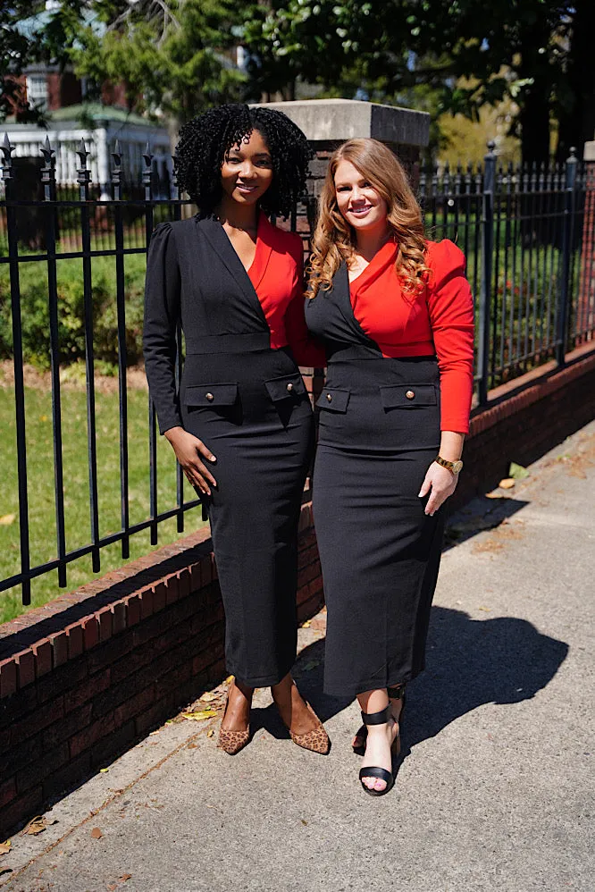 Bishop black and Red dress