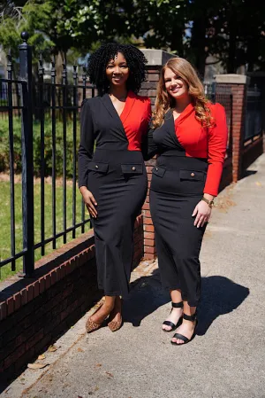 Bishop black and Red dress