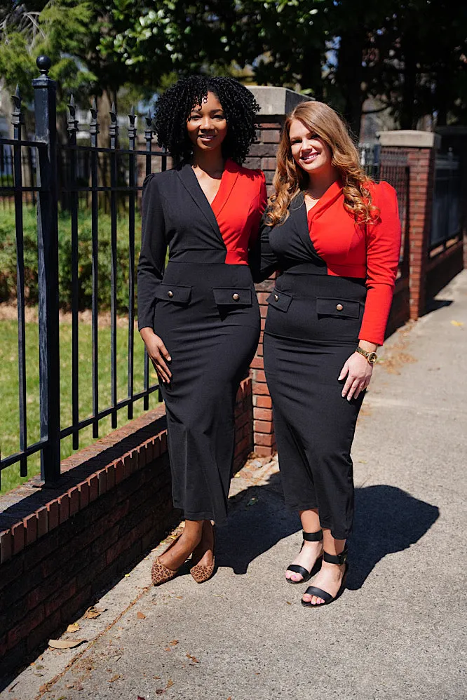 Bishop black and Red dress