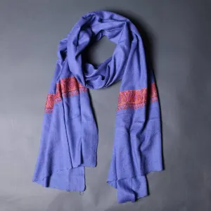 Blue Neemdhor Sozni Embroidered Stole