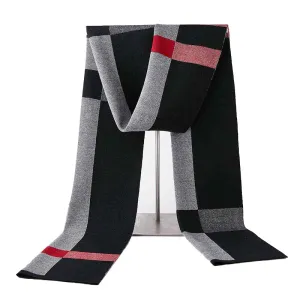 Cashmere Feel Winter Checked Scarves for Women and men, Large Soft Thick Shawls D008