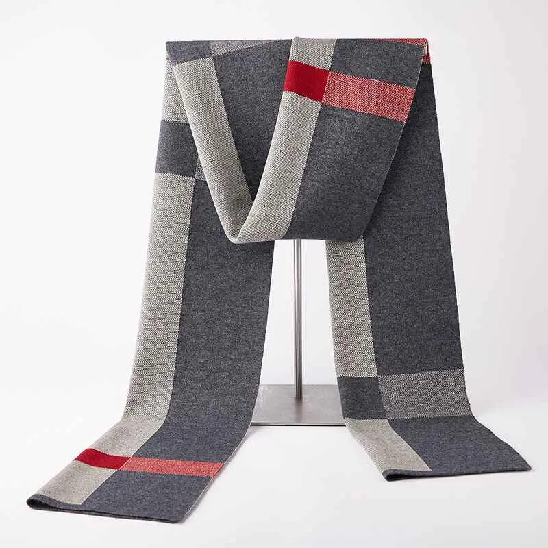 Cashmere Feel Winter Checked Scarves for Women and men, Large Soft Thick Shawls D008