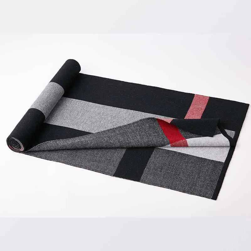 Cashmere Feel Winter Checked Scarves for Women and men, Large Soft Thick Shawls D008