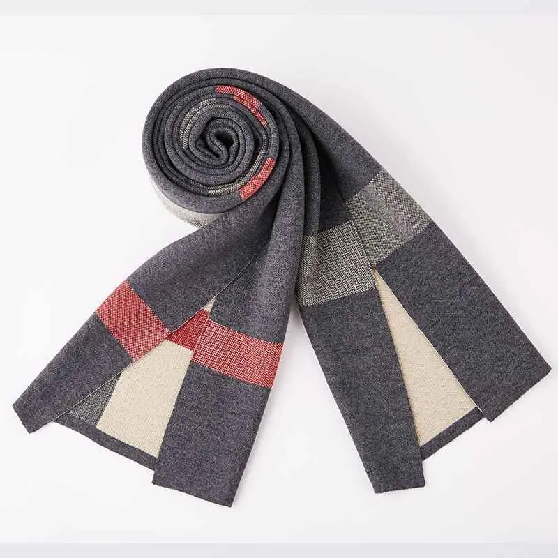 Cashmere Feel Winter Checked Scarves for Women and men, Large Soft Thick Shawls D008